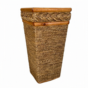 Large Rope Wrapped Wooden Vase